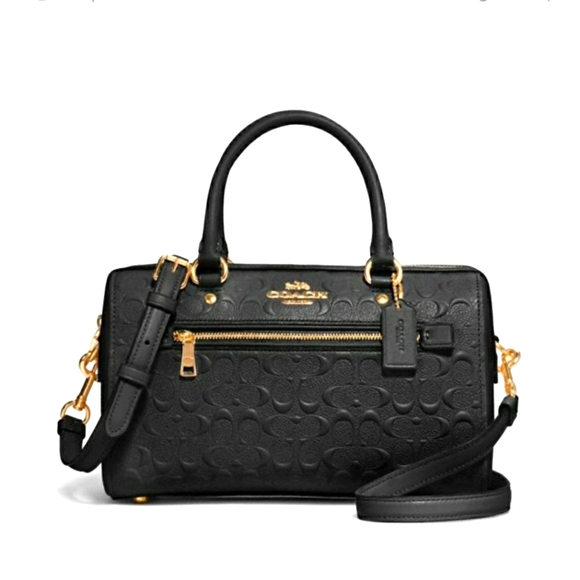 Coach Handbags - 🌹Black Coach Rowan in Signature Leather NWT